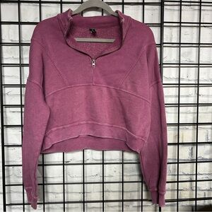 Velocity 1/4 Zip Cropped Pullover Sweatshirt